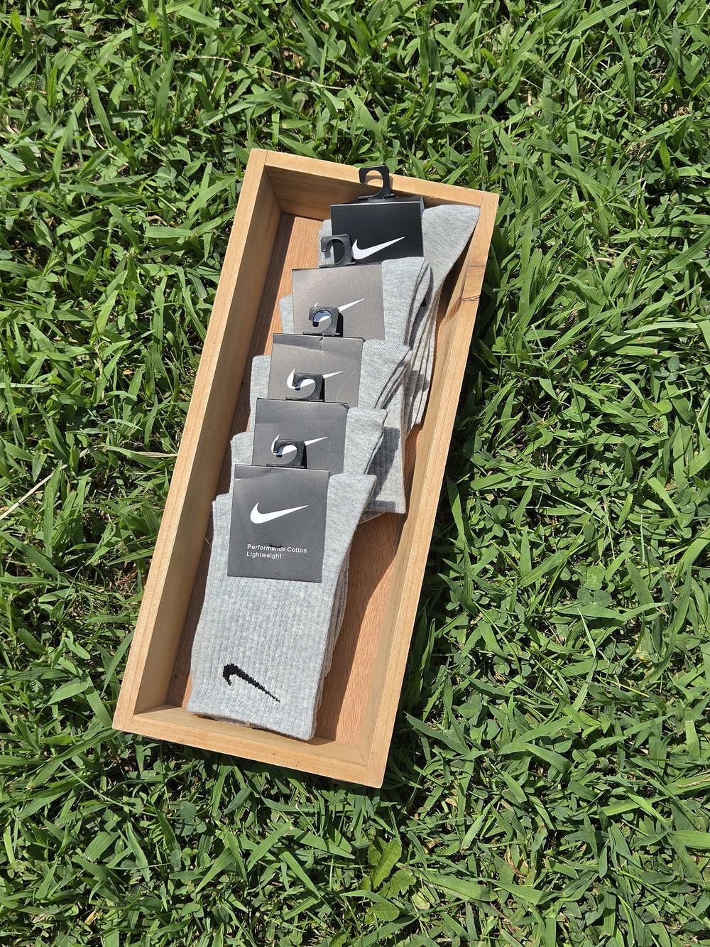 Nike Gray Crew Socks (Light Gray)